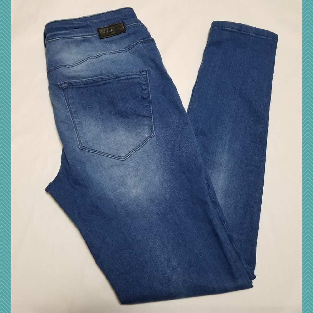 Maison Scotch Faded Medium Wash Low Rise Le Voyage Legging Jeans